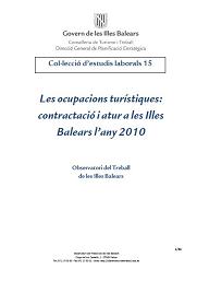 Les ocupacions turístiques: contractació i atur a les Illes Balears l’any 2010