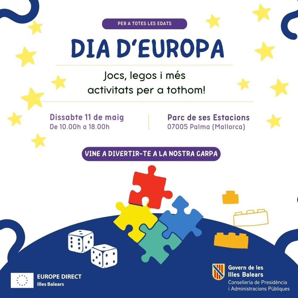 Imagen del artículo El Govern celebra el Día de Europa con actividades lúdicas e informativas para toda la familia
