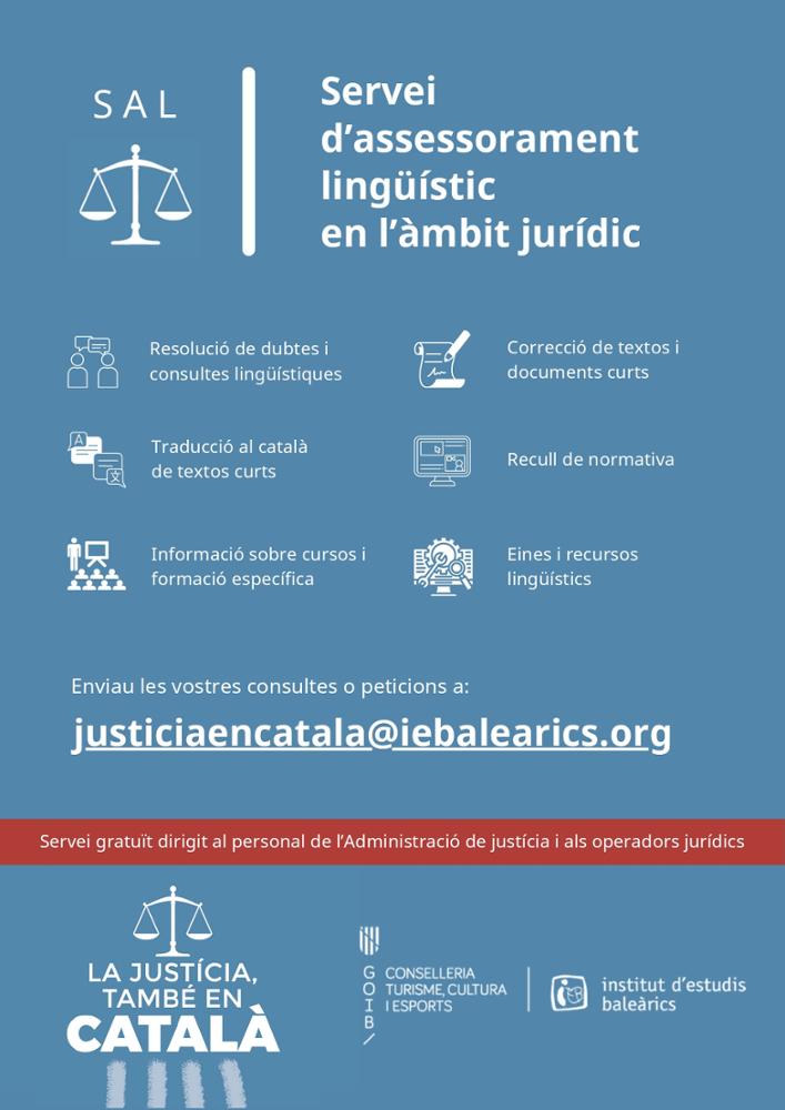 Imagen del artículo Se pone en funcionamiento el servicio de asesoramiento lingüístico del ámbito jurídico en el marco de la campaña «La justicia, también en catalán»