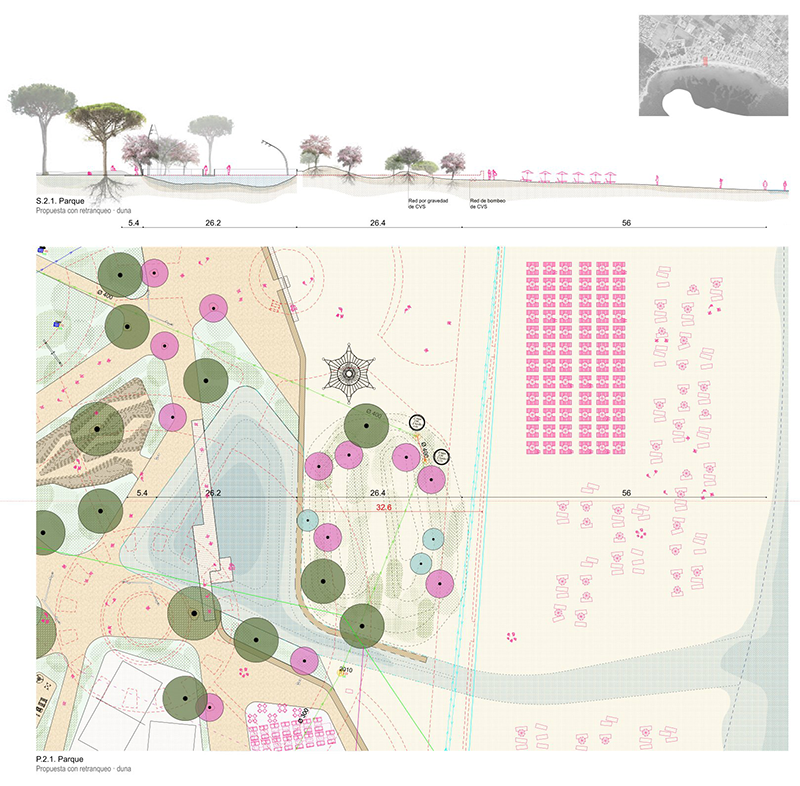 Option A1. Summary panel of the coastal park.