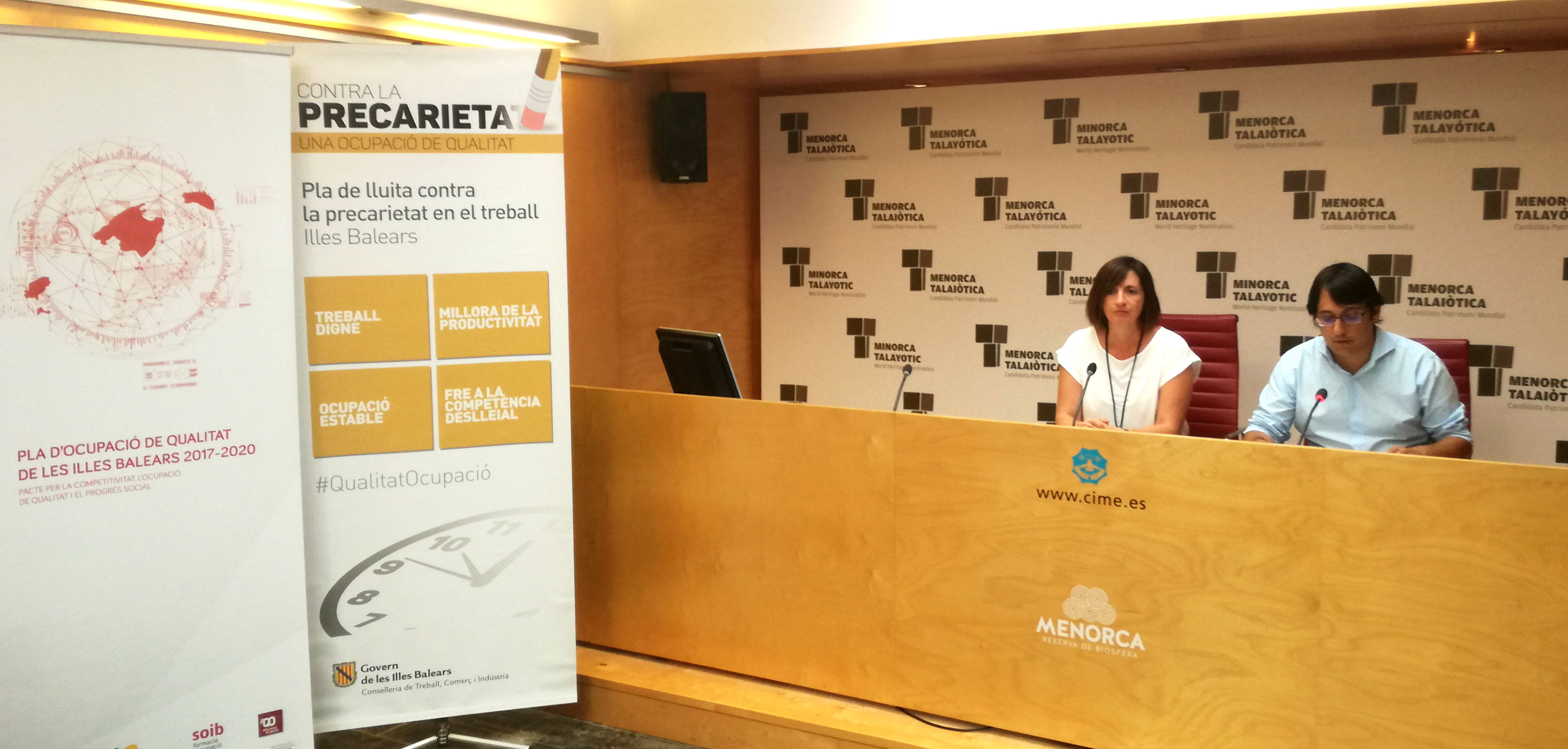 El Pla d'Ocupació de Qualitat de Menorca comptarà amb una inversió de més de 30 milions d'euros 