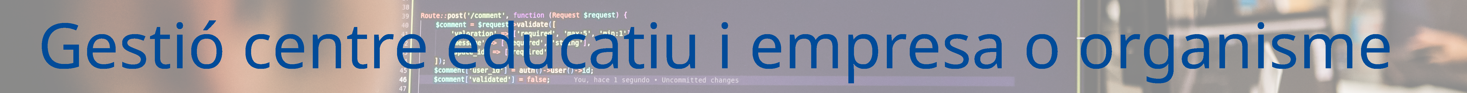 Gesti&oacute; centre educatiu i empresa o organisme