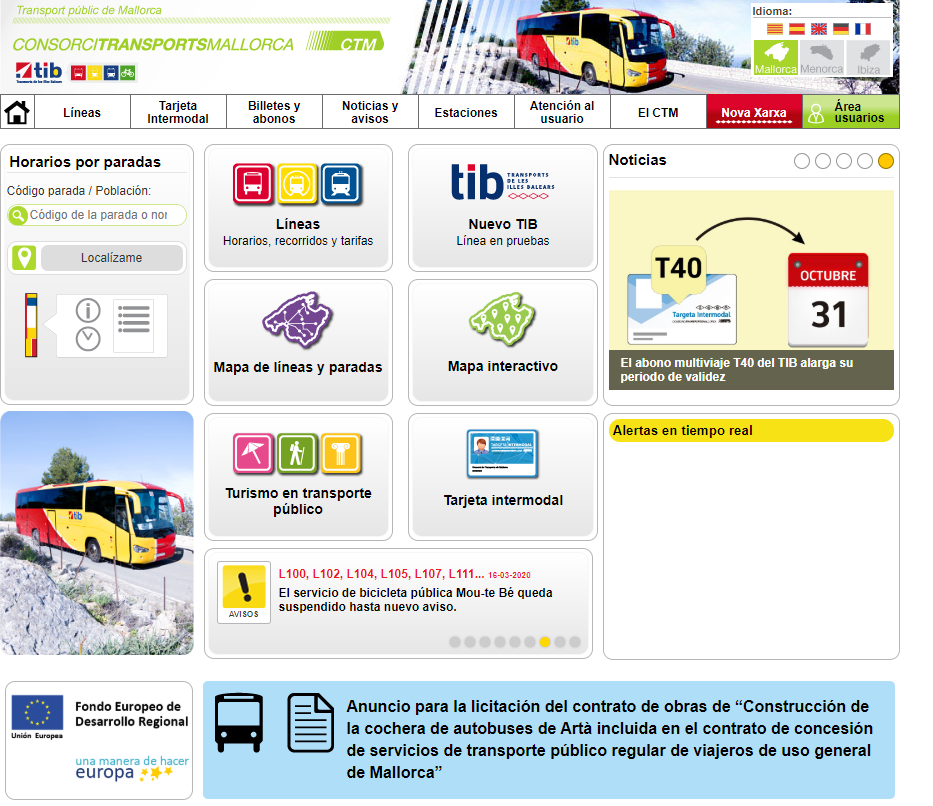 captura pantalla TIB Mallorca