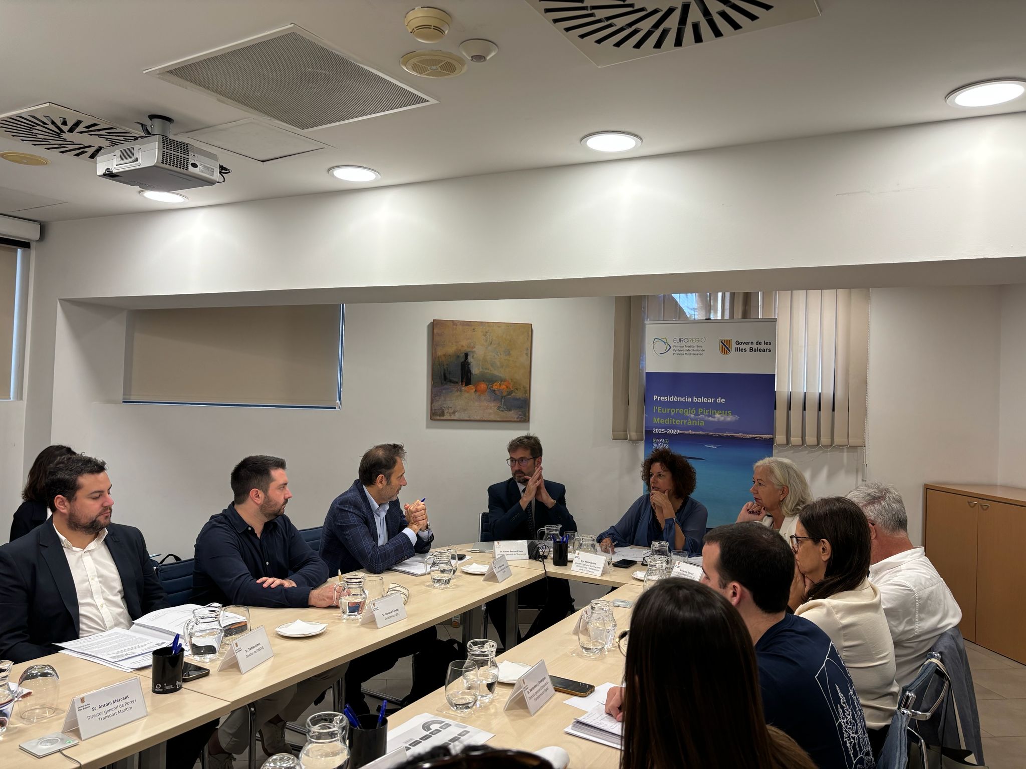 Reunió de seguiment dels primers 6 mesos de la presidència balear de l'Euroregió. Palma, 23 d'octubre de 2025