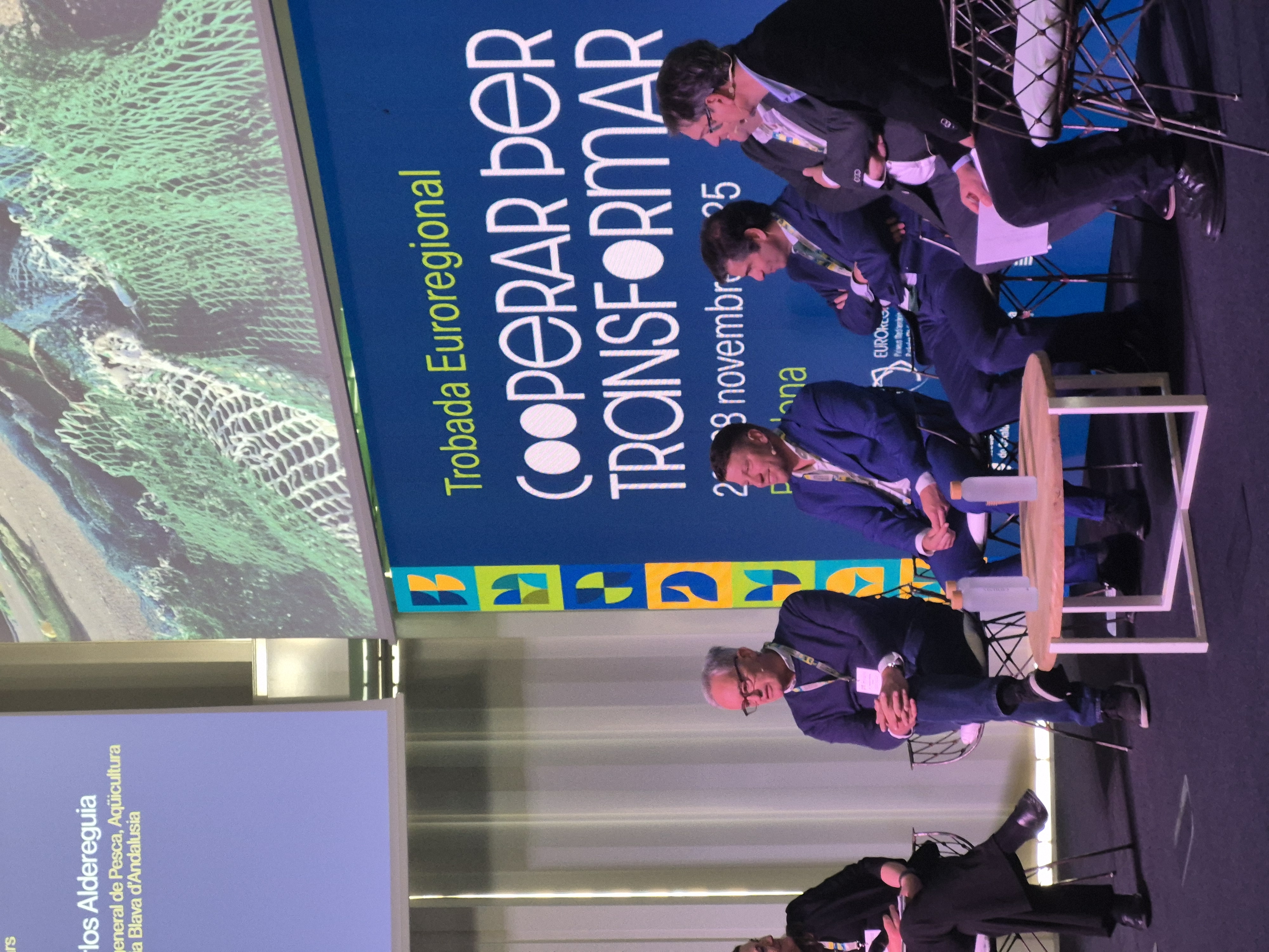 Participació del director general de Pesca, Antoni M. Grau, a una taula rodona en el marc de la trobada euroregional "Cooperar per transformar". Barcelona, 28 de novembre de 2025