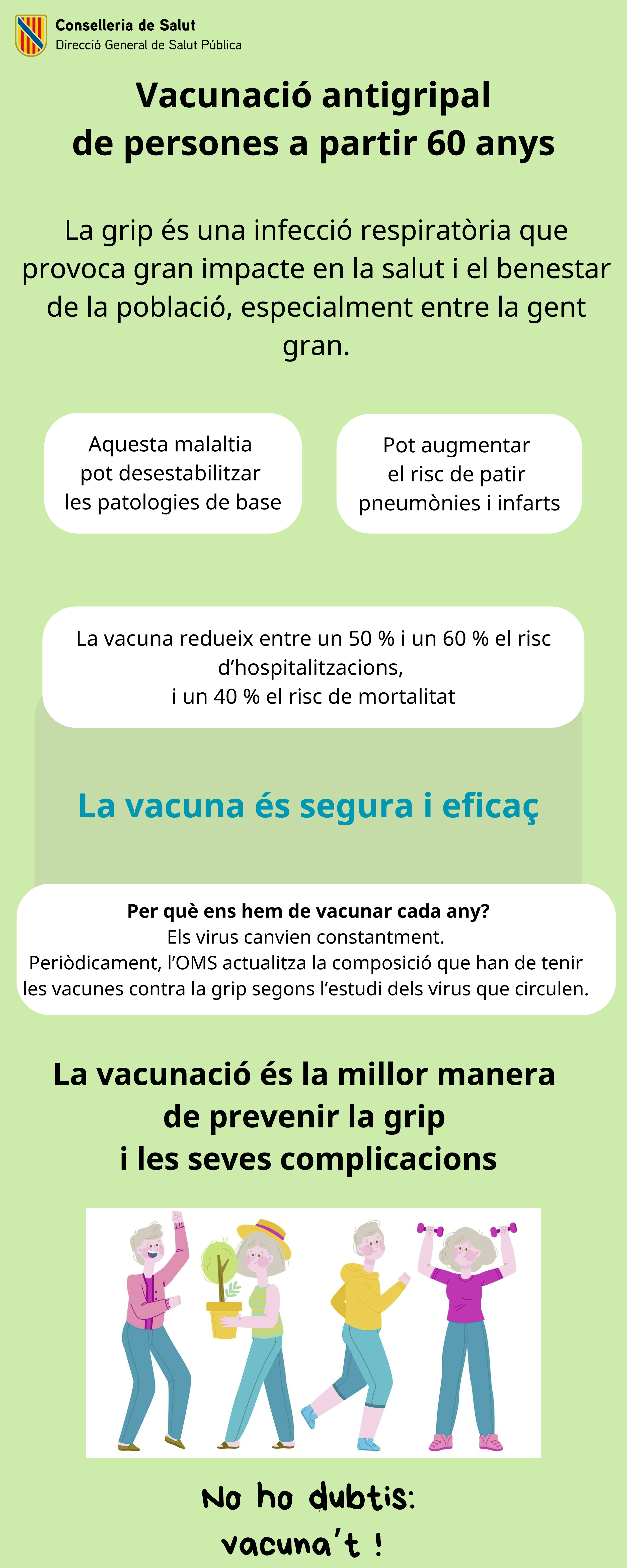 Imatge infografia vacunació majors 60 anys