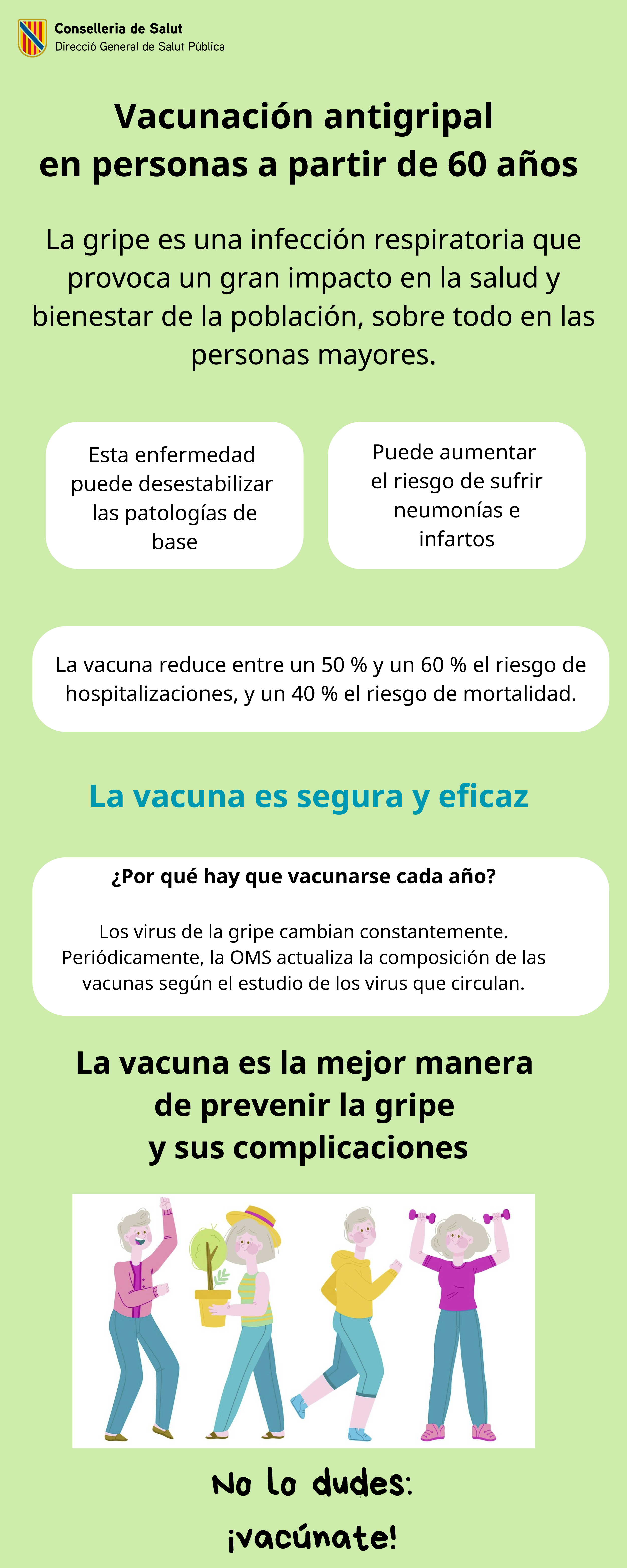 Imatge infografía vacunación mayores 60 años