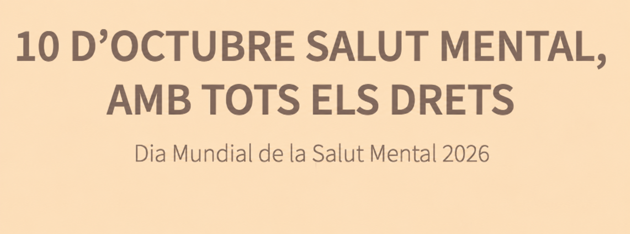 imatge noticia 10 d'octubre, Dia Mundial de la Salut Mental