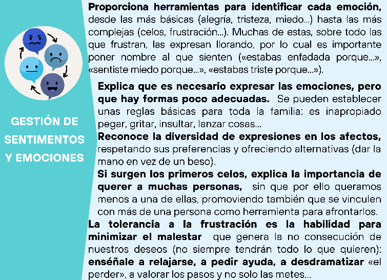 Infografia gestión de sentimentos y emociones