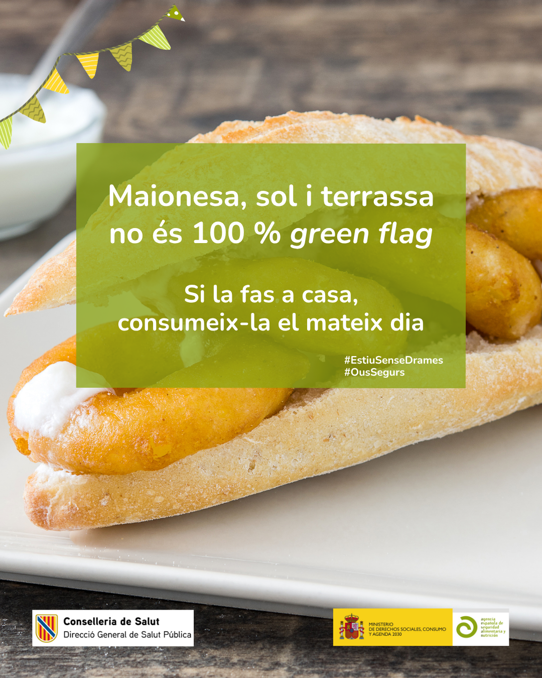 Imatge Infografia Maionesa, sol i terrassa no &eacute;s 100% green flag