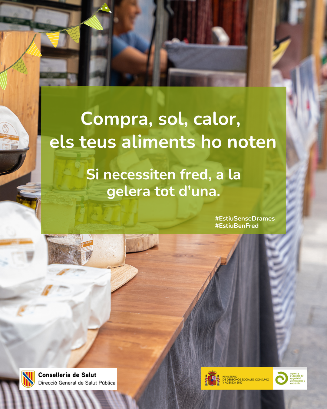 Imatge Infografia Compra, sol, calor, els teus aliments ho noten