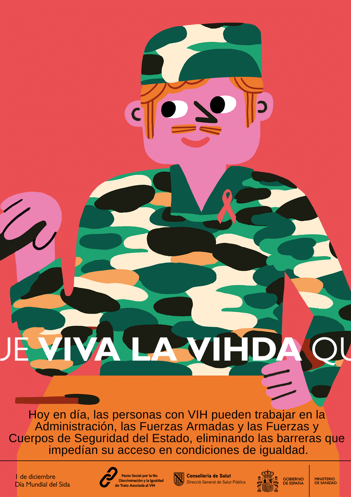 Cartell Ministeri - No discriminaci&oacute; en l'acc&egrave;s a l'administraci&oacute;, Forces Armades i Forces i Cossos de Seguretat de l'Estat