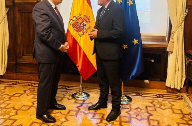 El conseller Joan Simonet i el ministre Luis Planas