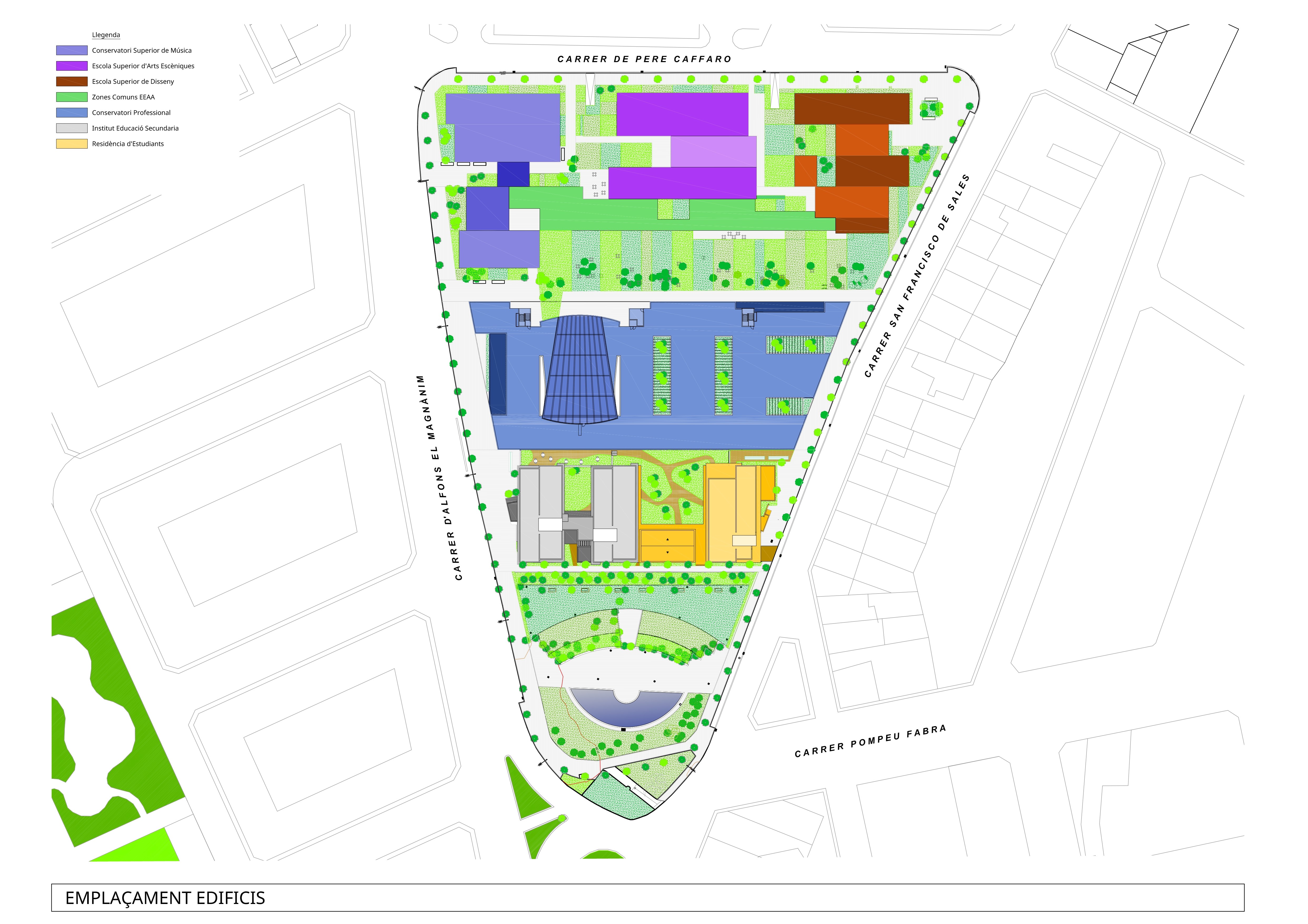 Projecció del districte de les Arts