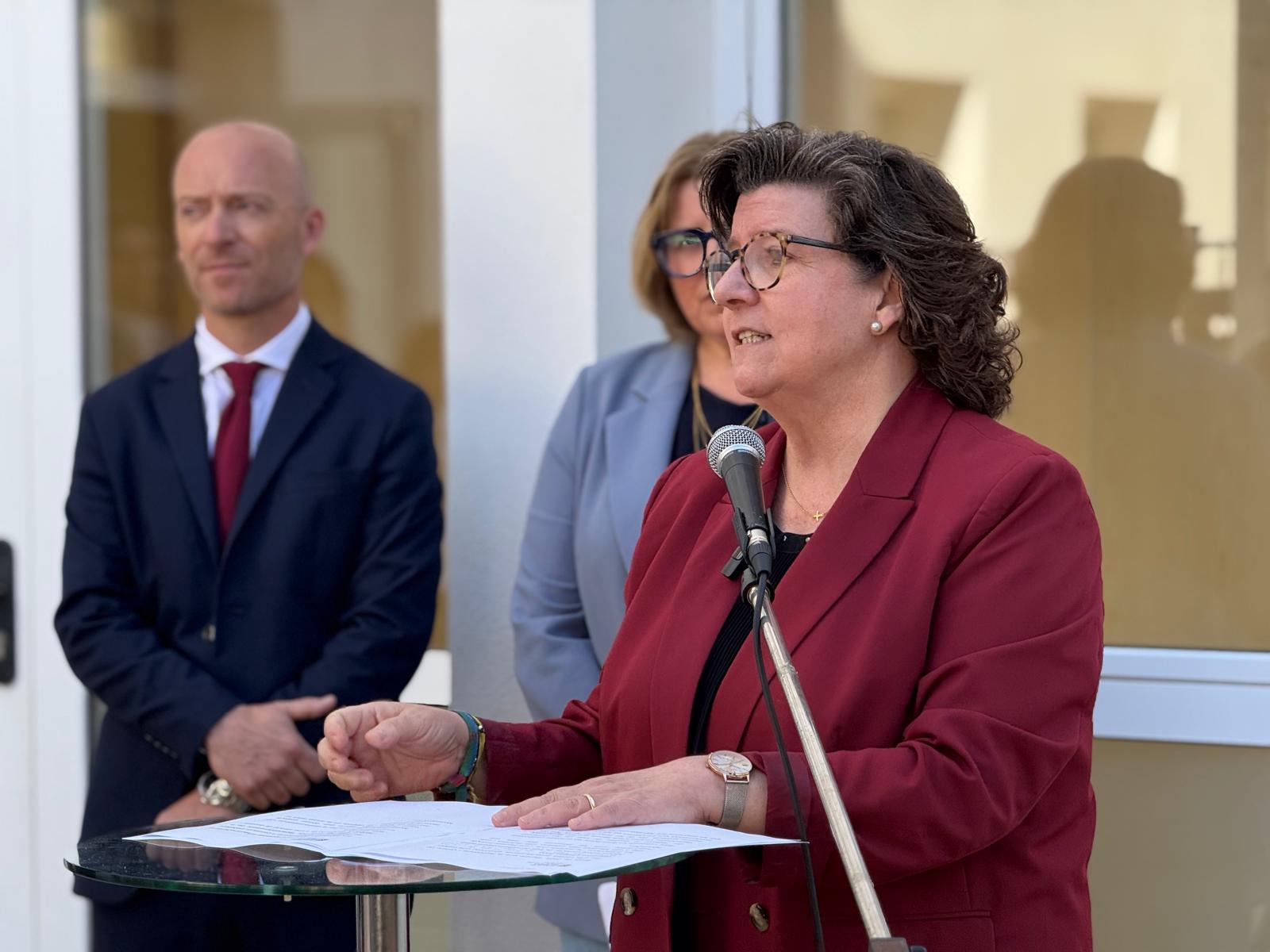 La consellera Cirer, durant el seu discurs d'inauguració