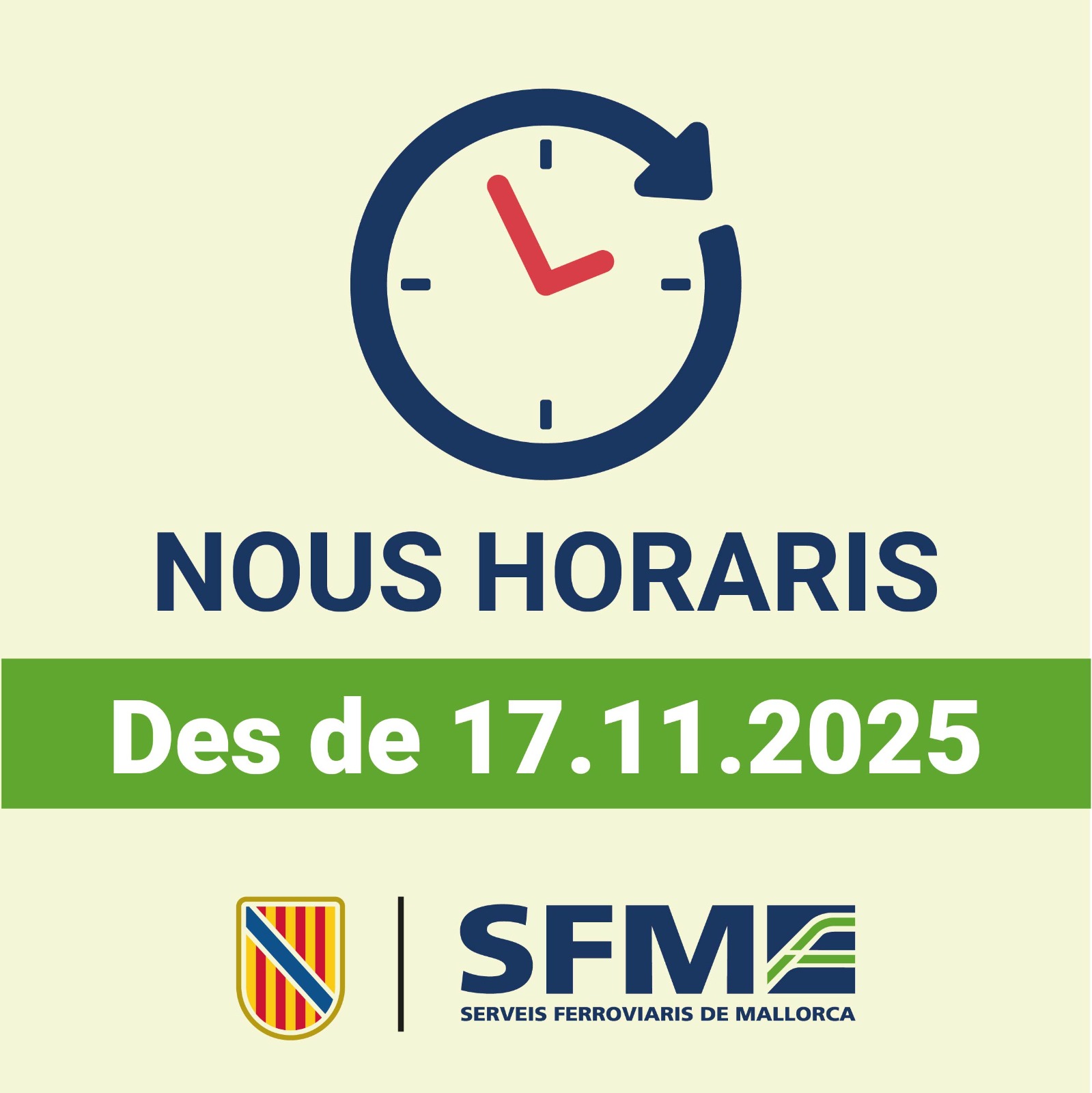 Cartell de nous horaris