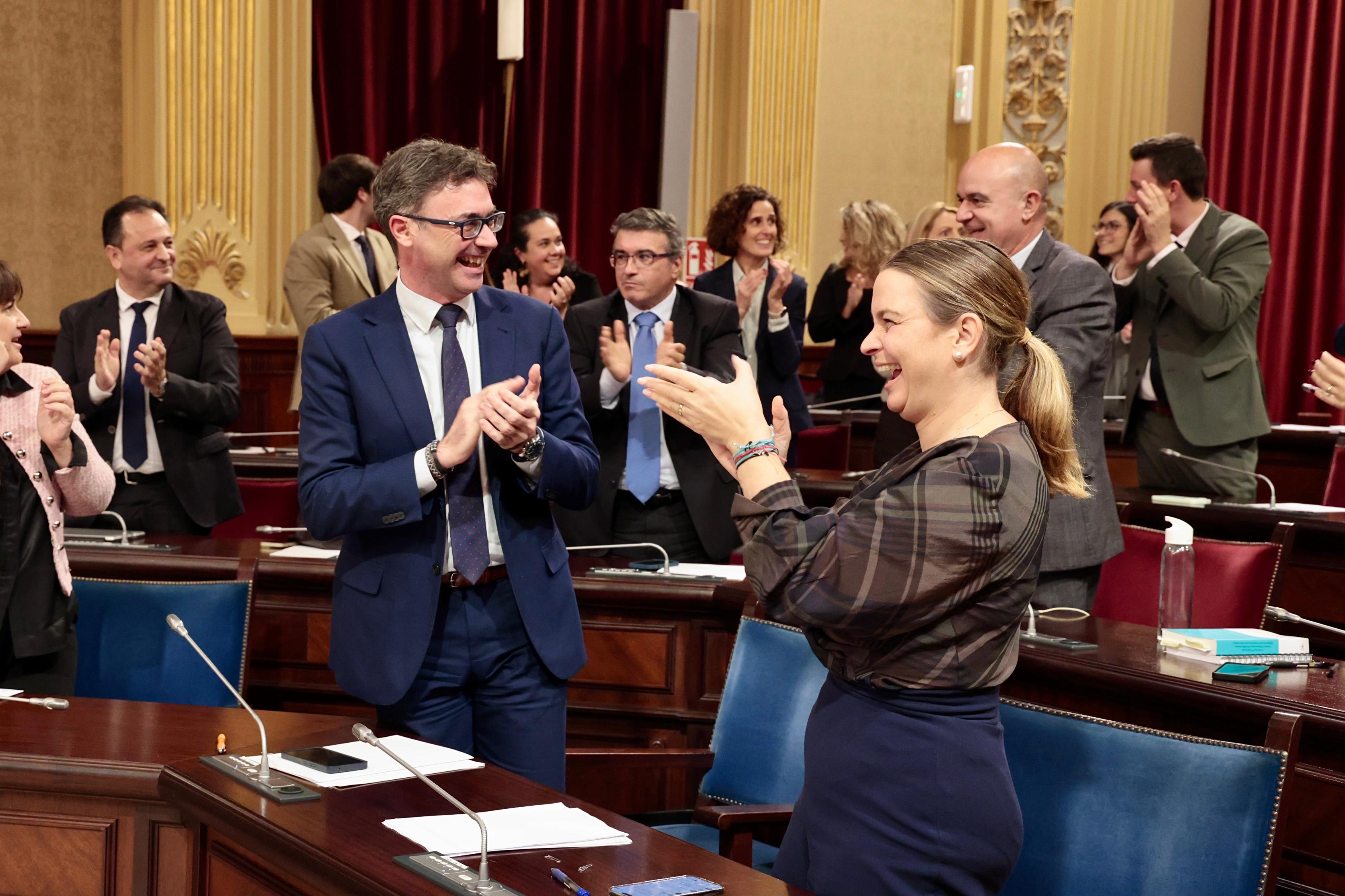 La presidenta Prohens i el vicepresident Costa, al Parlament