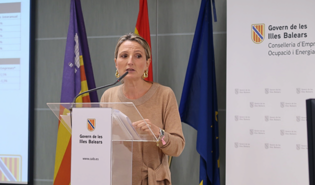 Catalina Cabrer durant la roda de premsa.