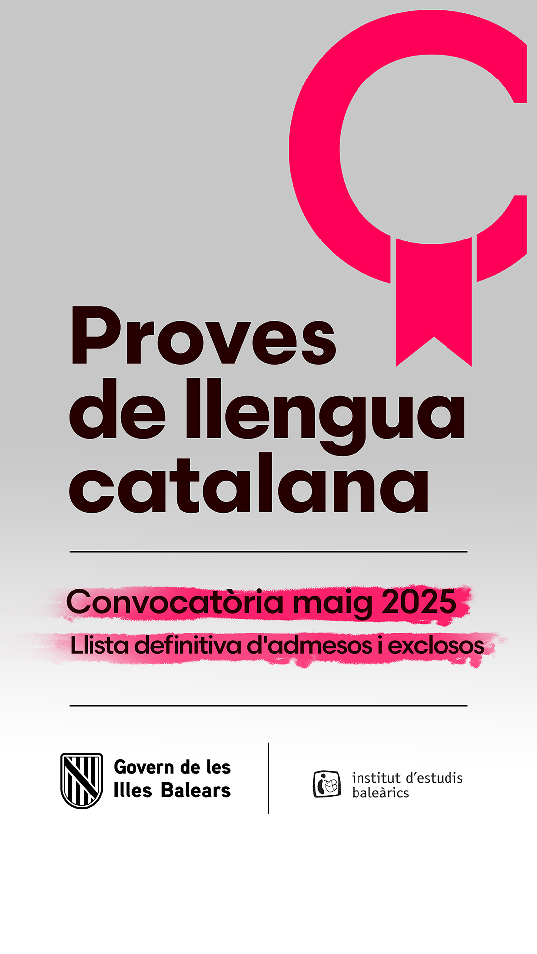 Convocataria de pruebas de lengua catalana de mayo de 2025