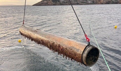 Retirada de l'antic emissari de Talamanca