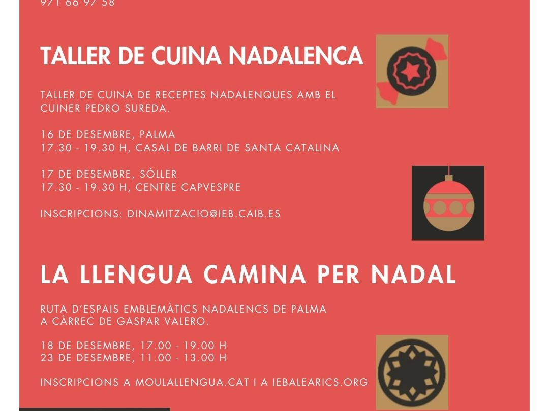 Imatge d'uns dels cartells per promoure l'ús del català a les festes.