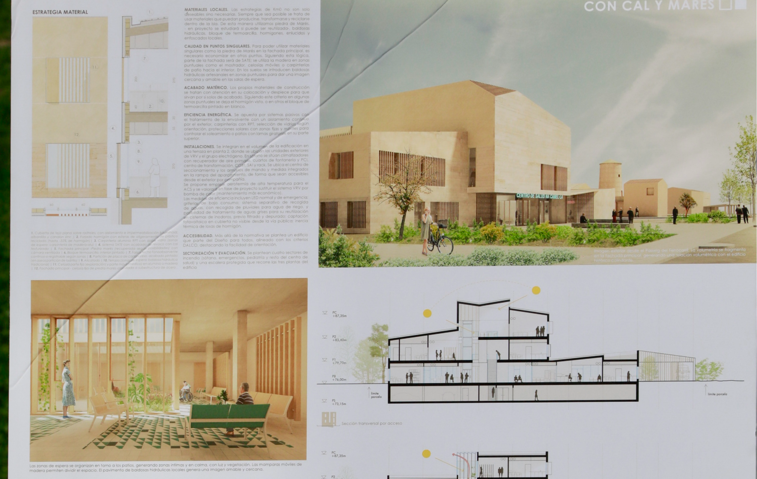 Projeccions arquitectòniques del centre de salut. 