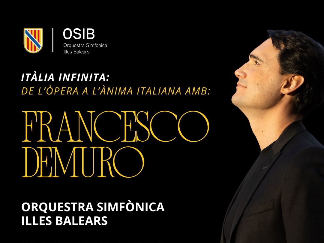 Cartell de l'esdeveniment «Itàlia Infinita» amb el tenor Francesco Demuro.