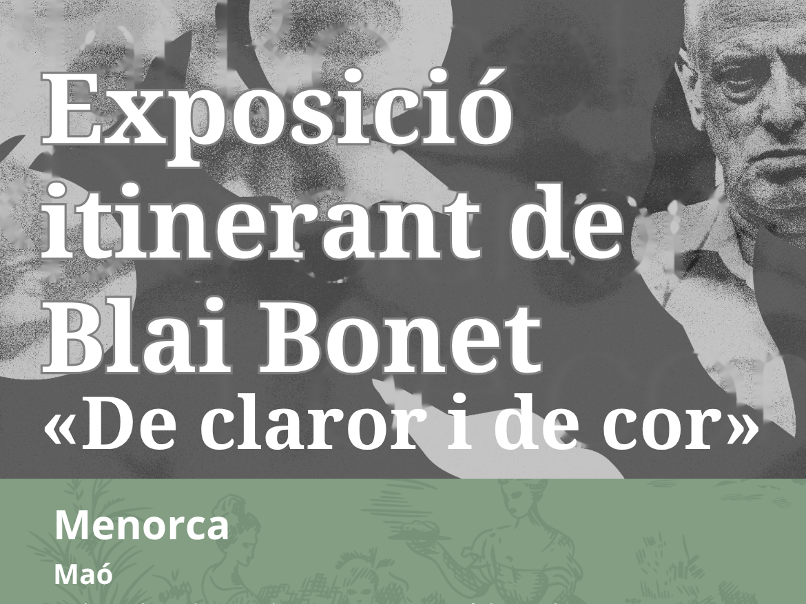 Part del cartell de l'exposició itinerant de Blai Bonet. 