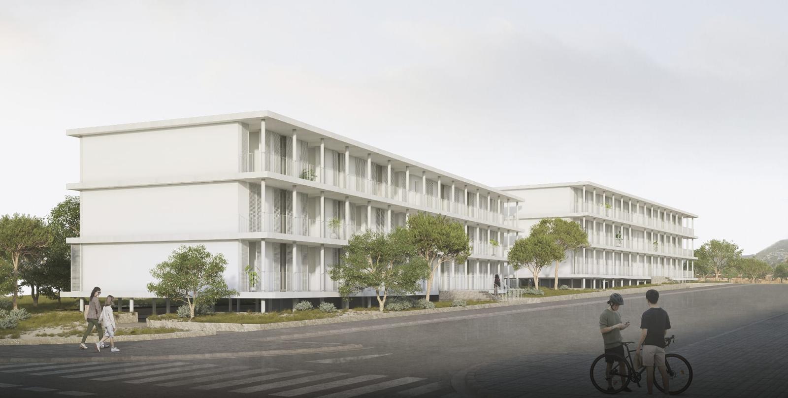 Imatge del projecte de la promoció de 48 habitatges a Can Cantó, a Eivissa.