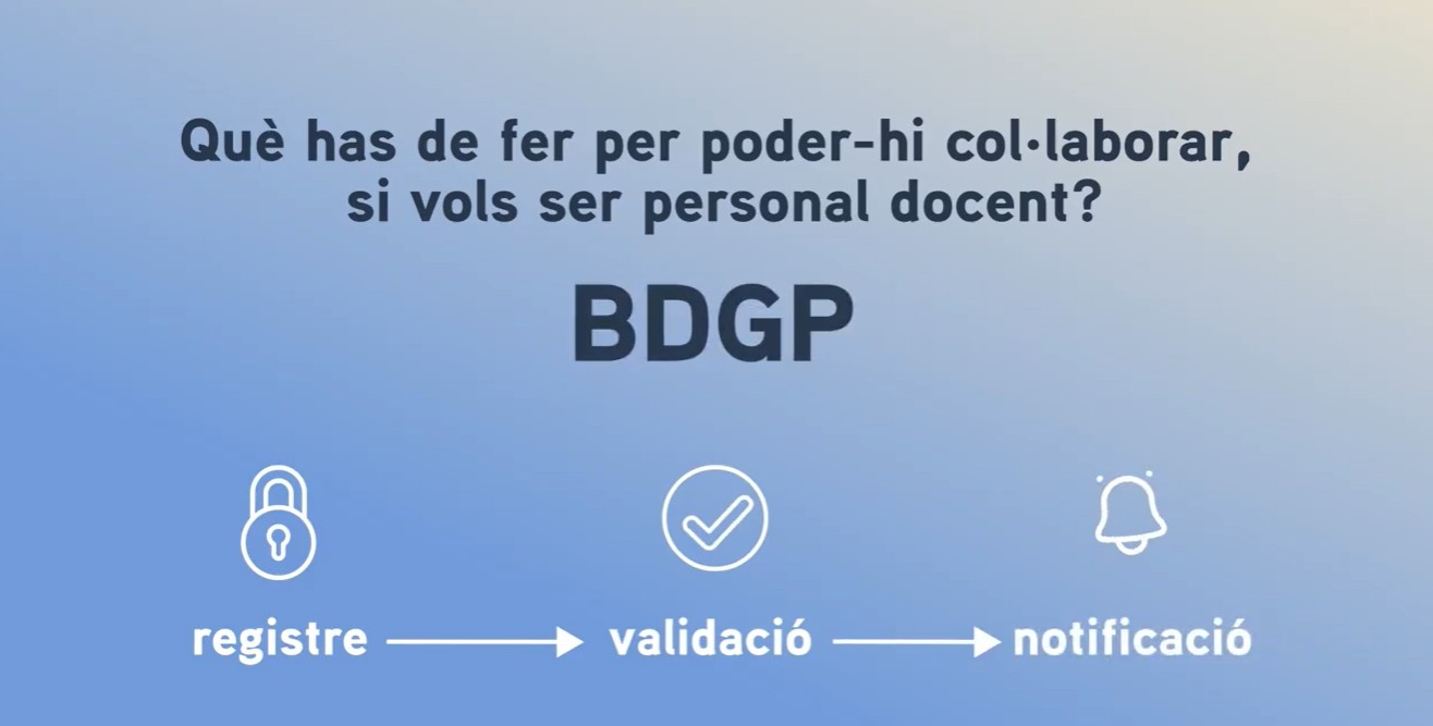 Inscripció permanent en la Base de dades general de professorat EBAP