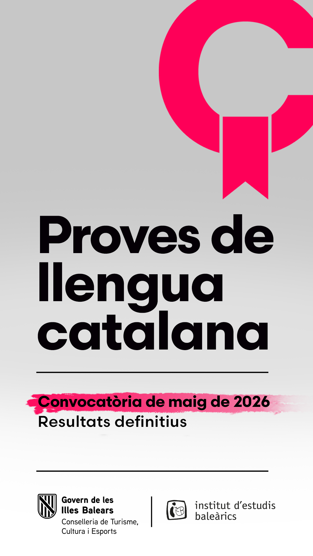 Convocatòria de proves de maig de 2026 Convocatòria de proves de maig de 2026