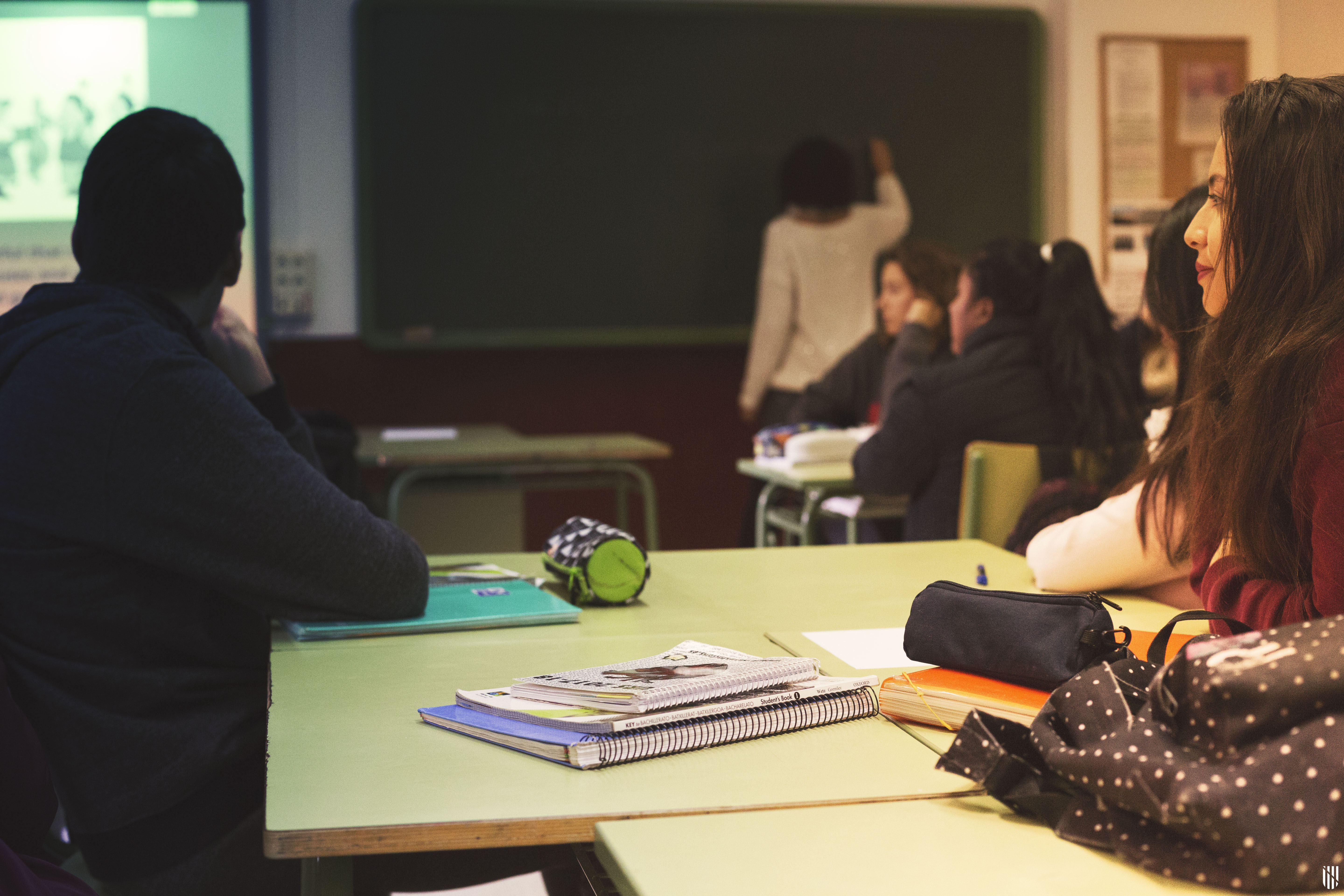 Aula de secundària amb alumnes