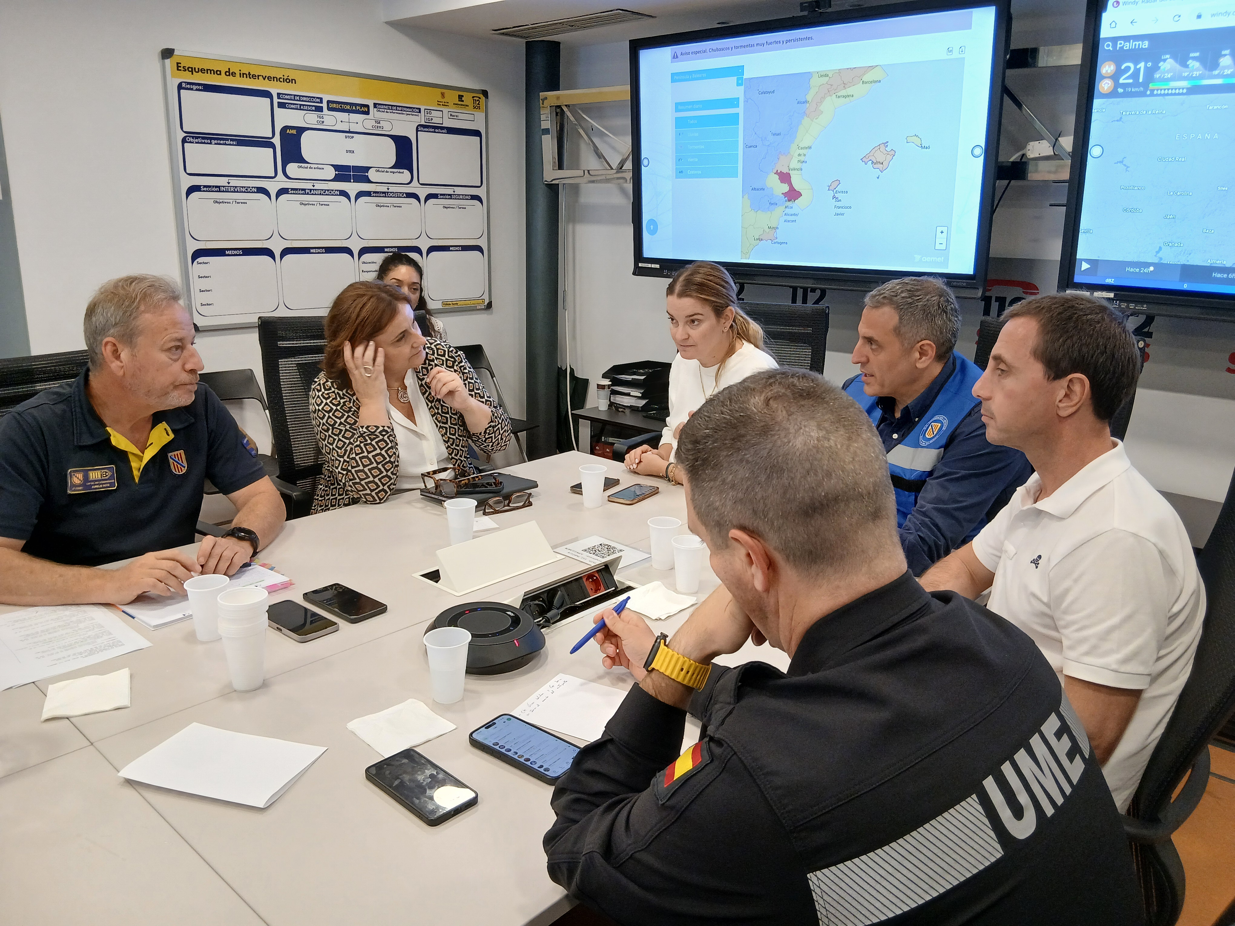 Reunió del Centre de Coordinació Operativa Integrat (CECOPI) dels plans Meteobal i Inunbal