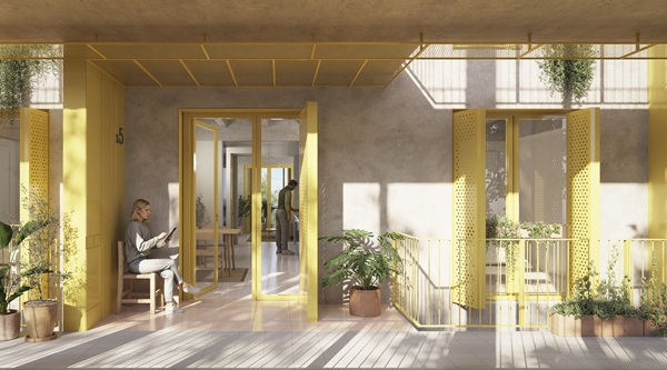 Simulació d'un dels habitatges de la promoció d'Eivissa