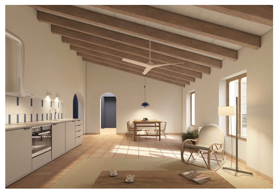 Simulació d'un dels pisos de la futura promoció d'habitatges a Sóller
