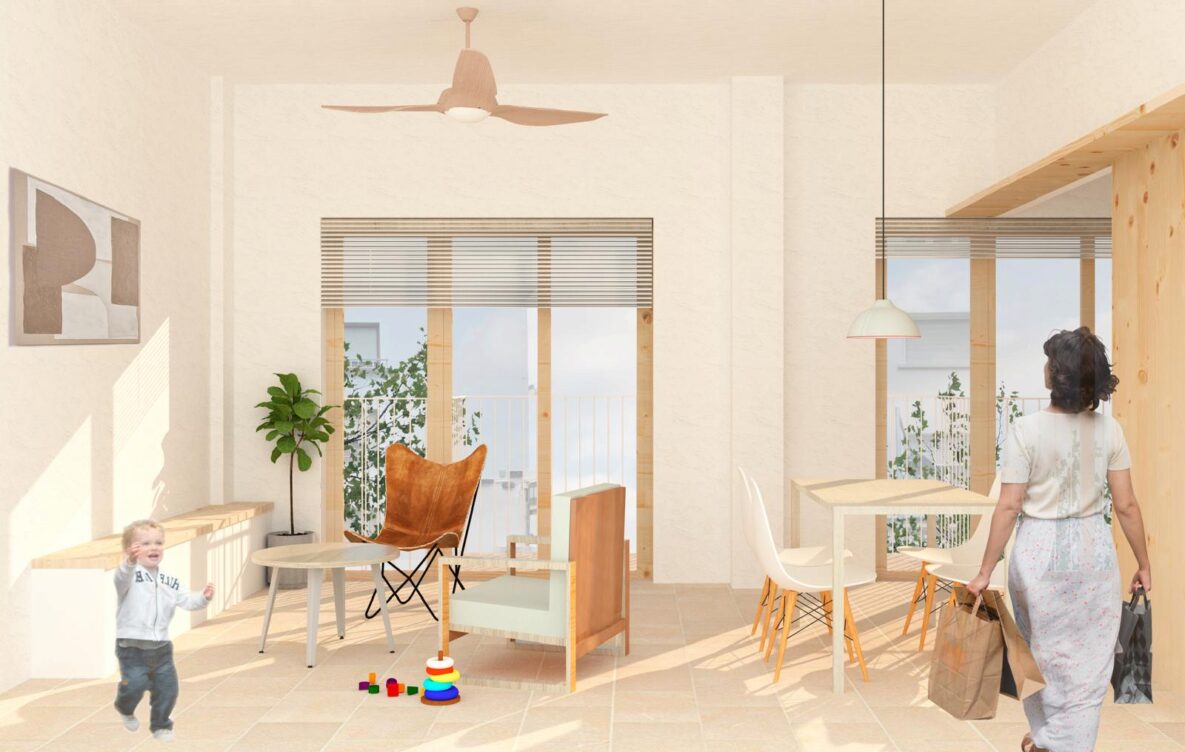 Simulació de l'interior dels habitatges 